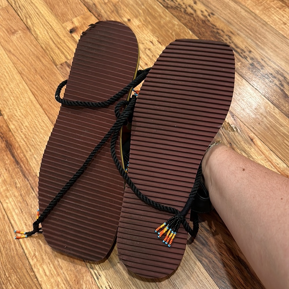 Farm Rio Beaded Sandals - Picture 4 of 4